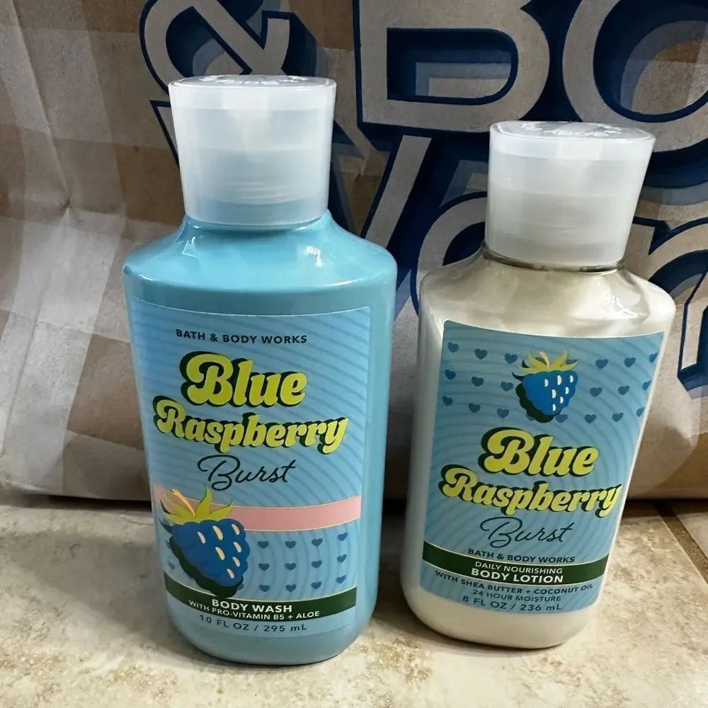 NEW Bath & Body Blue Raspberry Burst Body Lotion & Body Wash